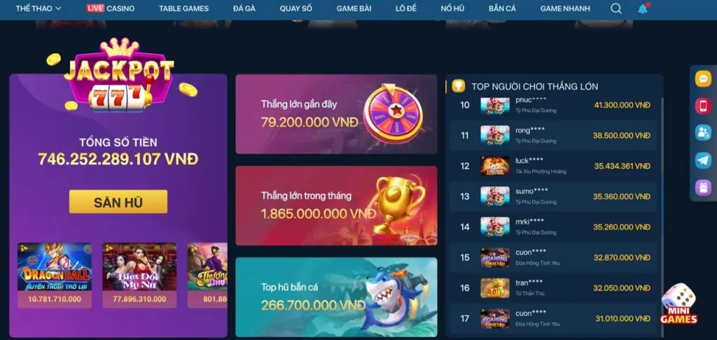 Các trò chơi đa dạng tại 27go99